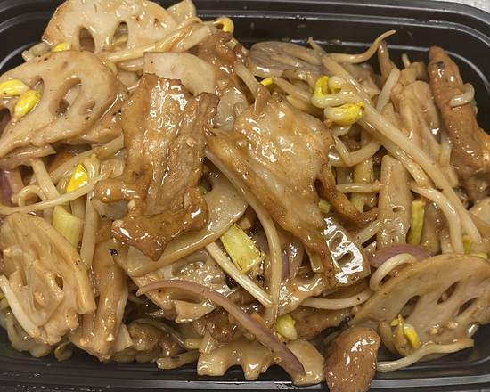 南乳大豆芽藕片炒爽肉